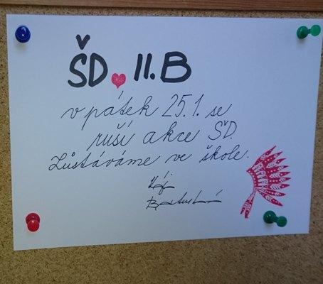 Ilustrační obrázek článku - ŠD II.B - páteční akce se ruší (25.1.)